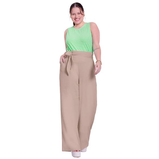 Imagem de Calça Plus Size Linho Pantalona 26134