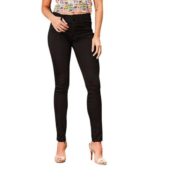 Imagem de Calça Preta Looper Feminina Cos Anatomico Alto Com Elastico