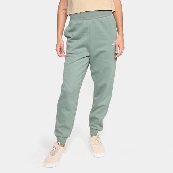 Calça Puma Ess+ Embroidery Cintura Alta Feminina Menor preço em Calça Puma Ess+ Embroidery Cintura Alta Feminina