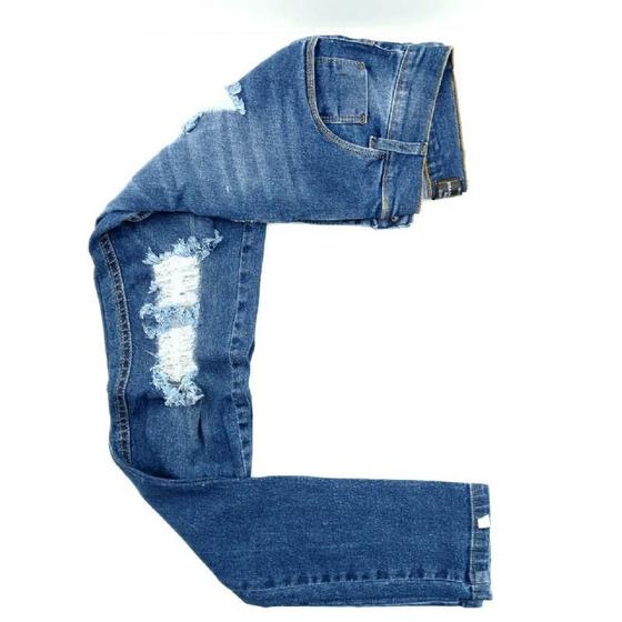 Imagem de Calça Rasgada LookField Destroyed Masculino Adulto Jeans - Ref 04