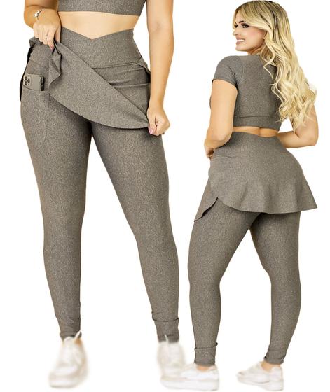 Calça Saia Legging Com Bolso Tapa Bumbum Moda Fitness Evangélica Treino Academia The Start Imagem de Calça Saia Legging Com Bolso Tapa Bumbum Moda Fitness Evangélica Treino Academia The Start