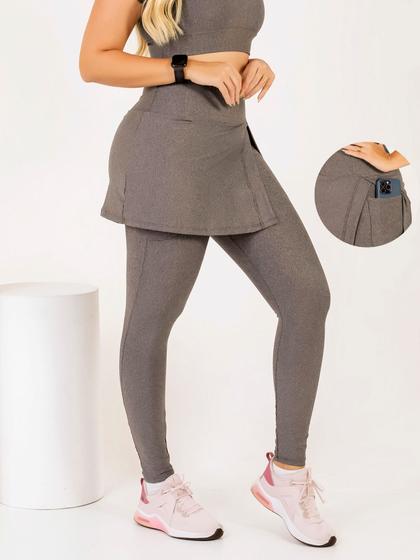 Imagem de Calça Saia Legging Feminina Moda Evangélica Fitness Com Bolso Lateral The Start