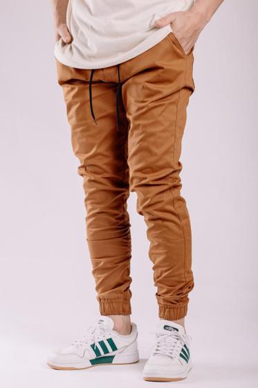 Calça Jogger Look CalÃ§a Caramelo Masculina Calça Sarja Masculina