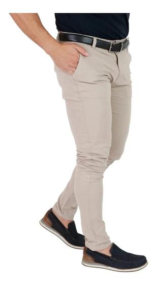 Imagem de Calça Sarja Masculina Alfaiataria Skinny Slim Fit