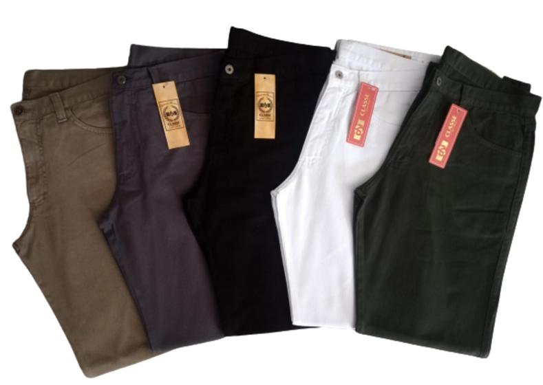 Calça Sarja Masculina Tradicional Menor preço em Calça Sarja Masculina Tradicional