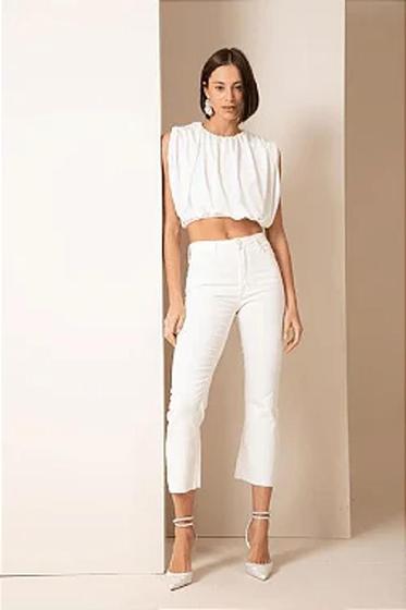 Imagem de Calça Sarja Pantacourt Off White