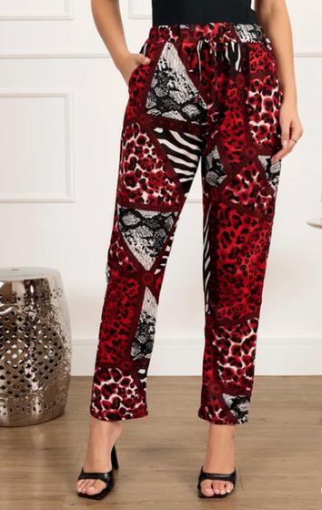 Imagem de Calça Skin Malha Crepe Estampada Animal Print Pura Magia