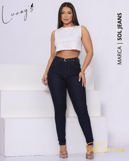 Imagem de Calça Skinny Cintura Alta Levanta Bumbum Sol Jeans L351