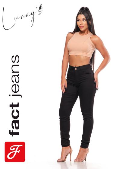 Imagem de Calça Skinny Cintura Média Fact Jeans L836