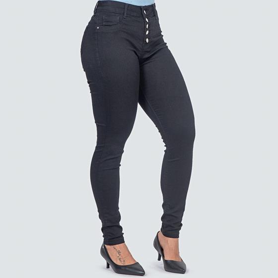 Imagem de Calça Skinny Feminina Sarja Com Botões 965-