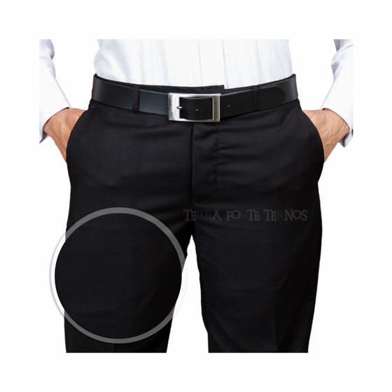 Imagem de Calça Social + Colete Slim - Oxford Black - Mega 