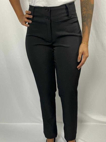 Imagem de Calça Social Feminina Skinny Cintura Media Uniforme Para Trabalho Administrativo Escritório Secretaria Recepcionista