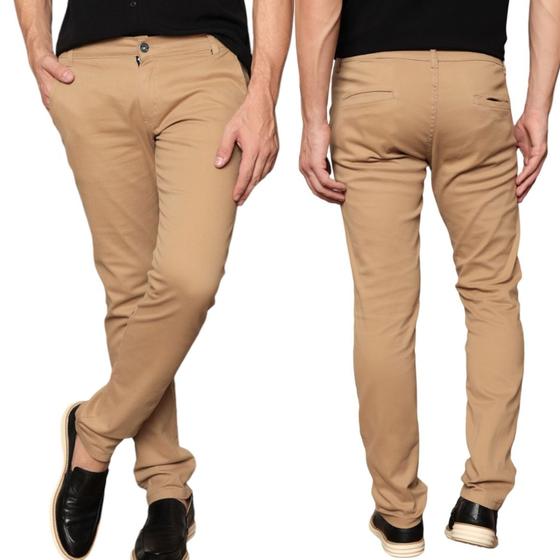 Imagem de Calça Social Masculina Casamento Esporte Fino Slim Fit Com Elastano Envio Imediato