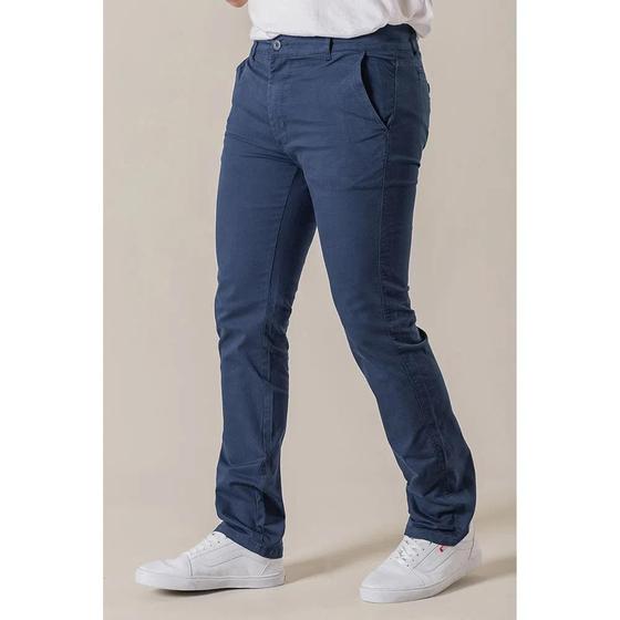 Imagem de Calça Social Masculina em Sarja com Bolso Faca Sport Fino com Lycra - Bivik Jeans