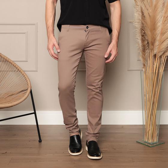 Calça Bege CalÇa Social De Sarja Masculina Azul Marinho Calça De