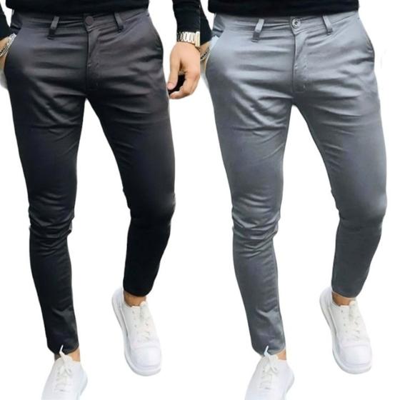 Calça Social Sarja Slim Social FIT Sport Fino Bolso embutido Menor preço em Calça Social Sarja Slim Social FIT Sport Fino Bolso embutido