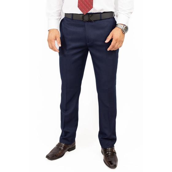 Imagem de Calça Social Slim Masculina Oxford Mega Oferta