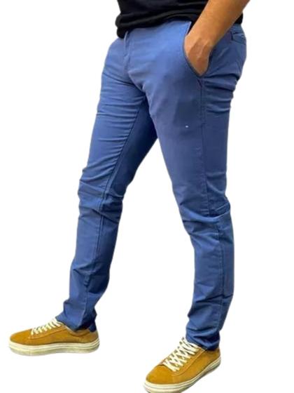 Imagem de Calça Sport Fino Azul Bebê Masculino Bolso Faca