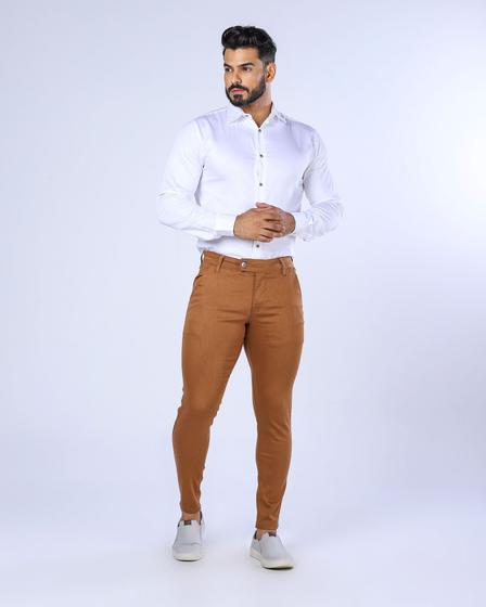 Imagem de Calça Super Skinny Masculina Elastano Lycra Linha Premium super luxo alfaiataria pronta entrega