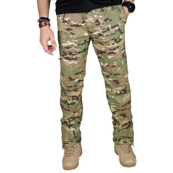 Imagem de Calça Tática Masculina Multiforce Bélica Camuflada Multicam