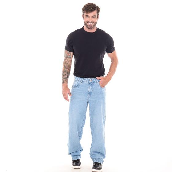 Imagem de Calça Vintage Jeans Masculina Relaxed Moda Oversized Confort