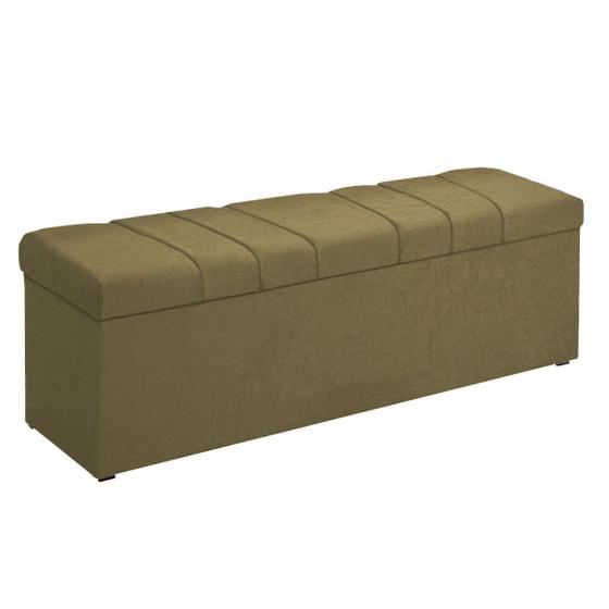 Imagem de Calçadeira Baú Casal Kiara 140 CM Suede Camurça - D A Decor