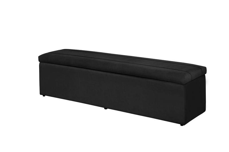 Imagem de Calçadeira Baú Helena 138 cm Suede Preto