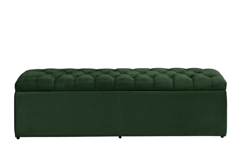 Imagem de Calçadeira Baú Imperatriz 120 cm Suede Verde