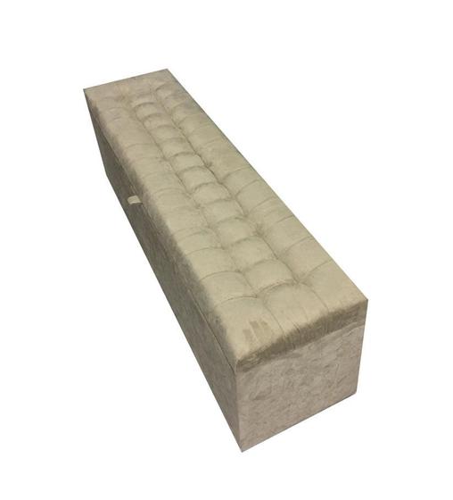 Imagem de Calçadeira Baú Laís 160 Para Cama de Casal Queen - Bege Claro