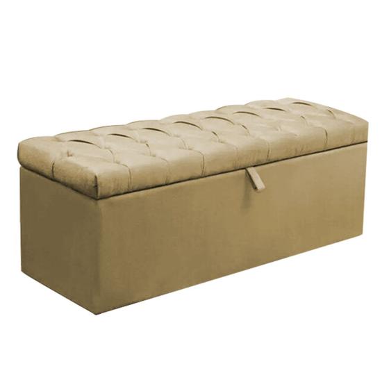 Imagem de Calçadeira Baú Queen Paris 160 CM Suede Camurça - D A Decor