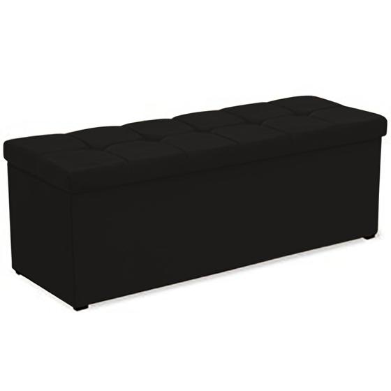 Imagem de Calçadeira Baú Solteiro Poliana 90 CM Suede Preto - D A Decor