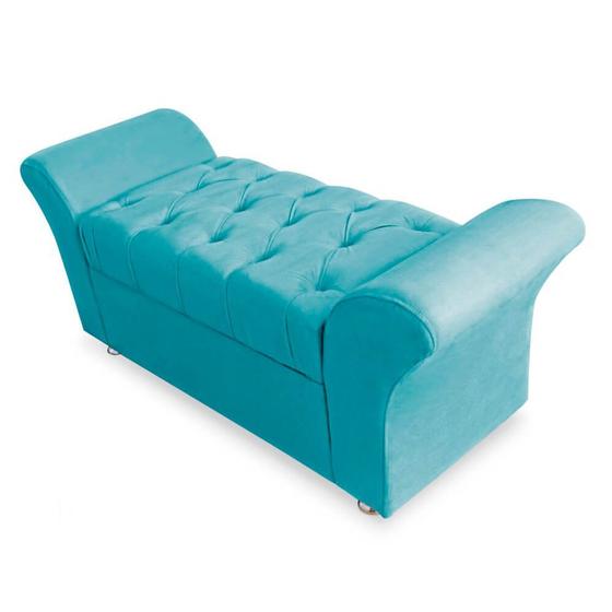 Imagem de Calçadeira Baú Veneza King Size 195cm Suede - Ecotec Decor