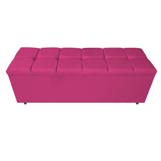 Imagem de Calçadeira Estofada Manchester 160 cm Queen Size Suede Pink - Amarena Móveis