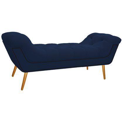 Imagem de Calçadeira Madrid 100 cm Suede Azul Marinho