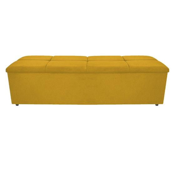 Imagem de Calçadeira Munique 195 cm King Size Suede Amarelo - Doce Sonho Móveis