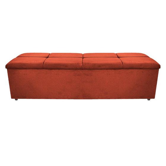 Imagem de Calçadeira Munique 195 cm King Size Suede Terracota - Doce Sonho Móveis