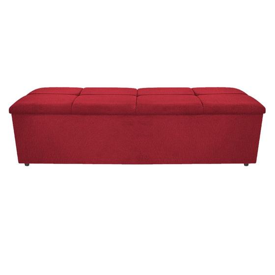 Imagem de Calçadeira Munique 195 cm King Size Suede Vermelho AM Decor