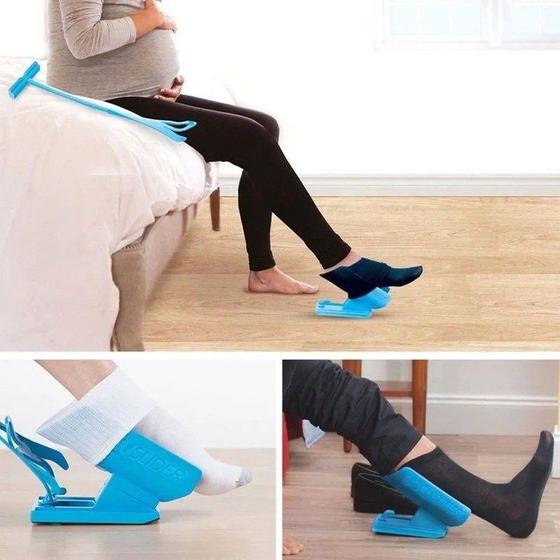 Imagem de Calçador De Meias Prático Fácil Grávidas Idoso Sock Slid Ajuda A Colocar As Meias