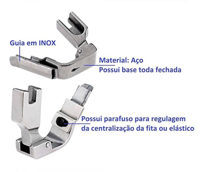 Imagem de Calcador para Pregar Fita Máquina Reta Industrial