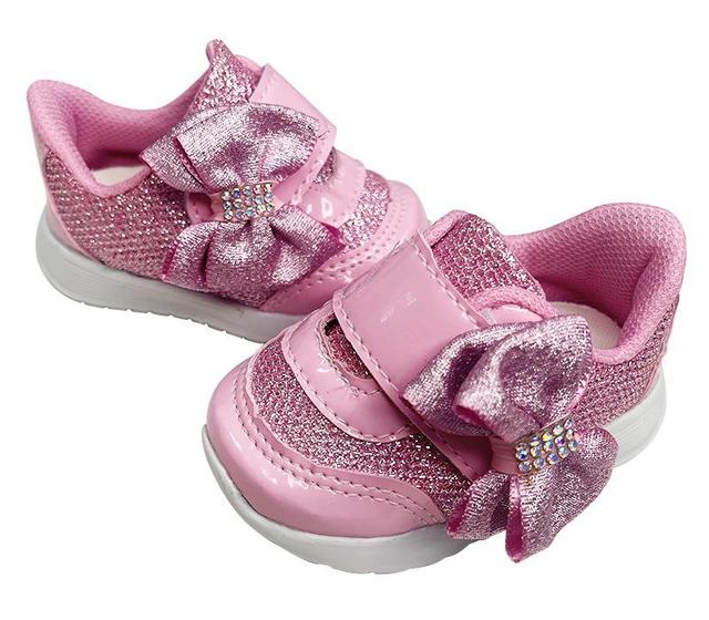 Imagem de Calçados Tenis Sapato Infantil Para Bebe Menina Sapatinho Laço e Glitter