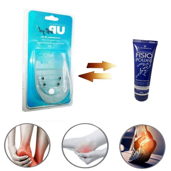 Calcanheira em Gel Fascite Plantar Esporão Ósseo Calcanhar + Pomada Fisio Power Menor preço em Calcanheira em Gel Fascite Plantar Esporão Ósseo Calcanhar + Pomada Fisio Power