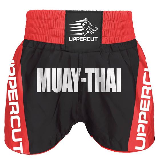 Imagem de Calção / Short Muay Thai - Premium - Vermelho/Preto - Uppercut