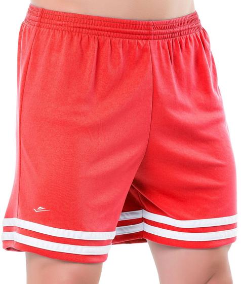Imagem de Calção Shorts Masculino Plus Size Futebol M G GG EG1 EG2 EG3 Eg4 -Vermelho - ELITE - Pitu Baby