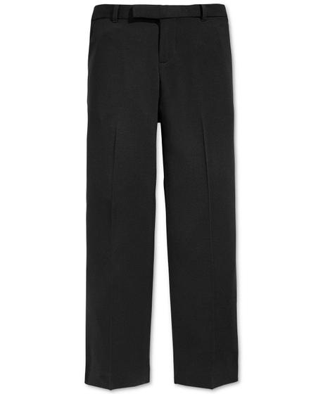 Imagem de Calças Calvin Klein para Meninos - Frente Plana, Bi-elásticas, Pretas (Tamanho 10)