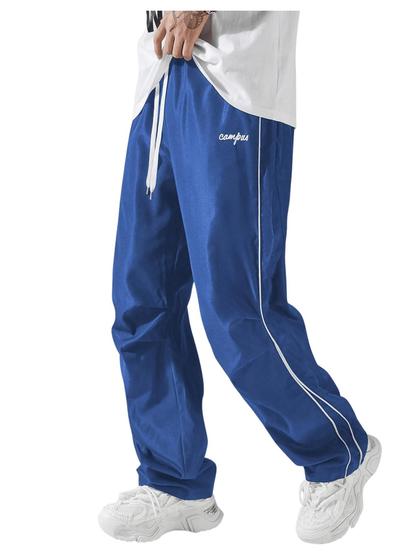 Imagem de Calças de Moletom Soltas SOLY HUX Y2K para Homens - Azul