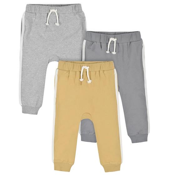 Imagem de Calças Gerber Baby Boy's Toddler Jogger, pacote com 3, 12 meses