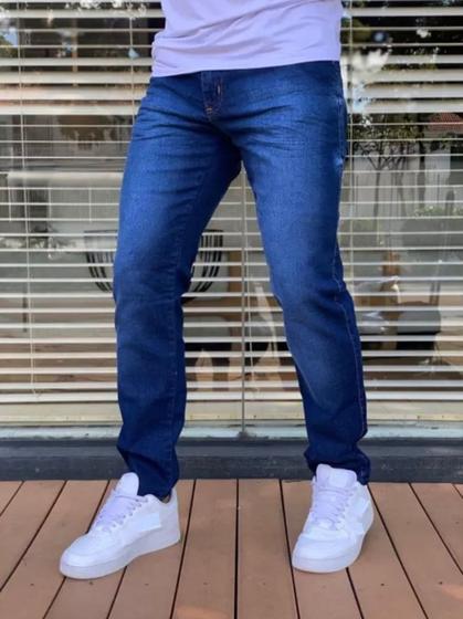 Imagem de calças jeans masculina slim basica com elastano cores variadas