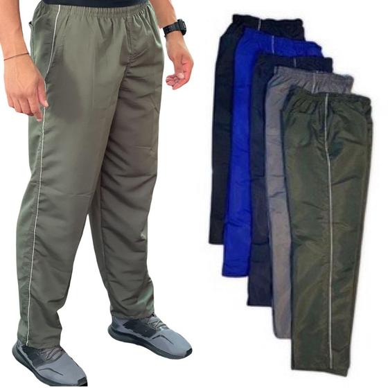 Imagem de Calças Tactel Reforçadas Com 3 Bolsos KIT  5 10 15 20 Peças 5 Cores Sortidas Uniforme, Exercícios, Trabalho, Passeios, T