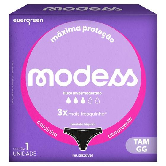 Imagem de Calcinha Absorvente Modess Fluxo Leve/Moderado GG