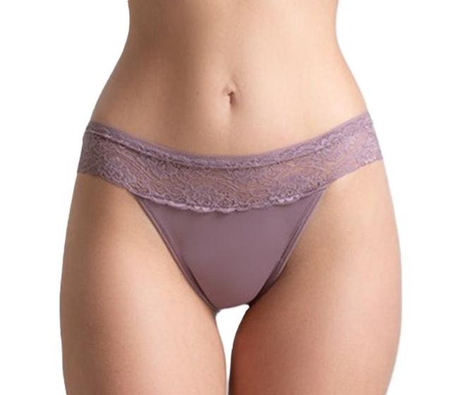 Imagem de Calcinha Absorvente Reutilizável. Tanga Absorvente, cintura em Renda. Lingerie Ecologica Sustentável